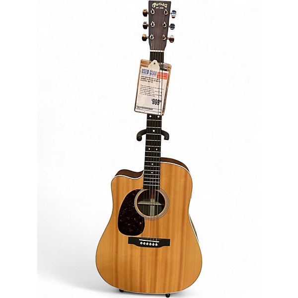 Used Martin DCPA4 Left Handed Natural Acoustic Electric Guitar