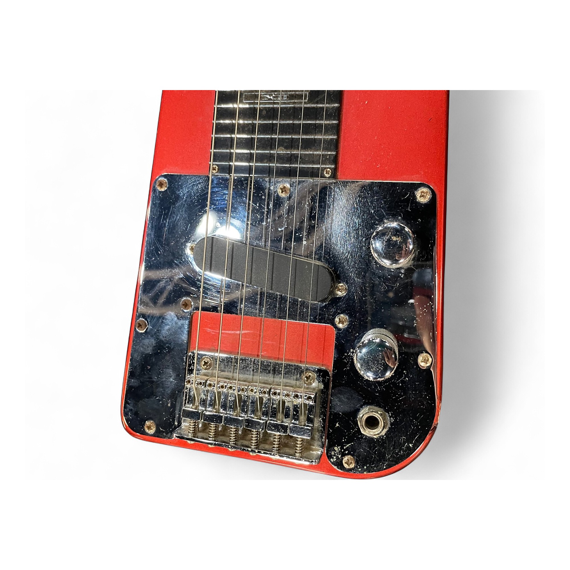 新品 Rogue RLS-1 Lap Steel Guitar Red Rogue RLS-1 Lap Steel Guitar With Stand and Gig Bag Metallic
