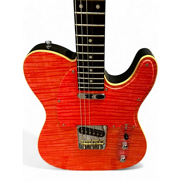 Used Aio T Style Orange Solid Body Electric Guitar