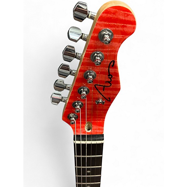Used Aio T Style Orange Solid Body Electric Guitar
