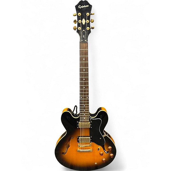 Used Epiphone Dot Deluxe Flametop BURST Hollow Body Electric