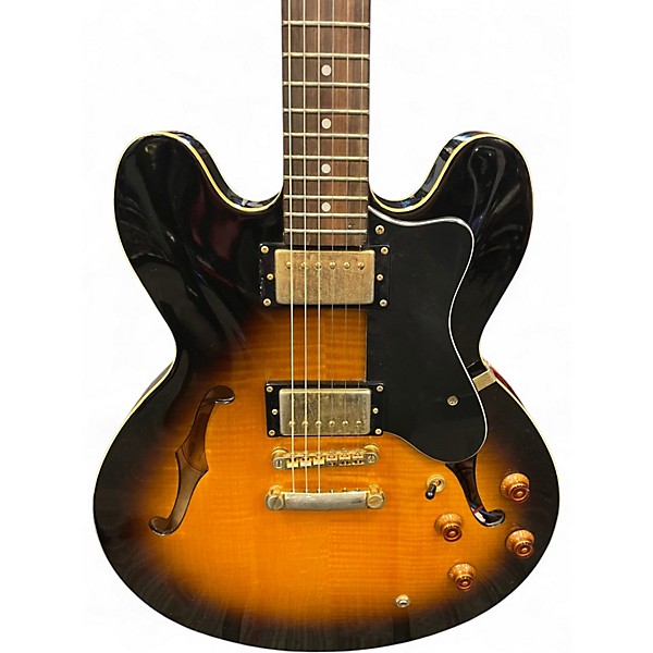 Used Epiphone Dot Deluxe Flametop BURST Hollow Body Electric Guitar