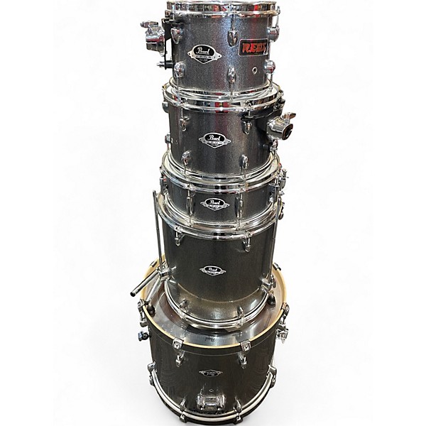 Used Pearl 5 Piece Export Black Pearl Drum Kit