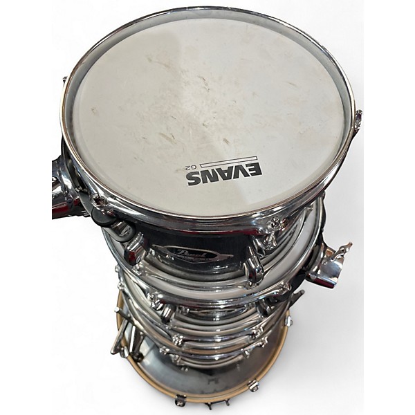 Used Pearl 5 Piece Export Black Pearl Drum Kit