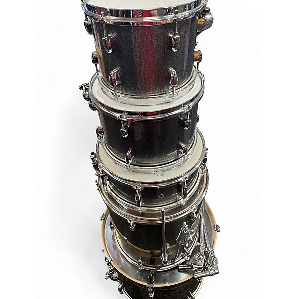 Used Pearl 5 Piece Export Black Pearl Drum Kit