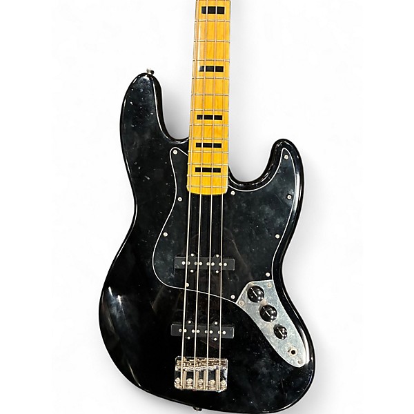 Used Squier Classic Vibe 70s Jazz Bass Black Electric Bass Guitar