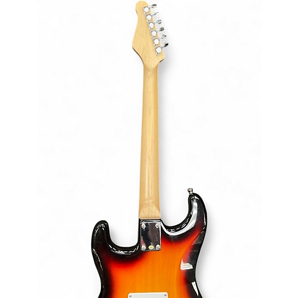 Used Austin Double Cut 3 Tone Sunburst Solid Body Electric Guitar