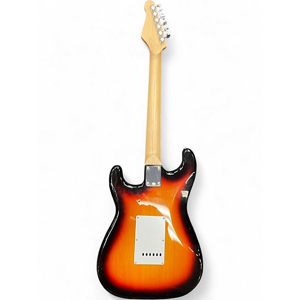 Used Austin Double Cut 3 Tone Sunburst Solid Body Electric Guitar
