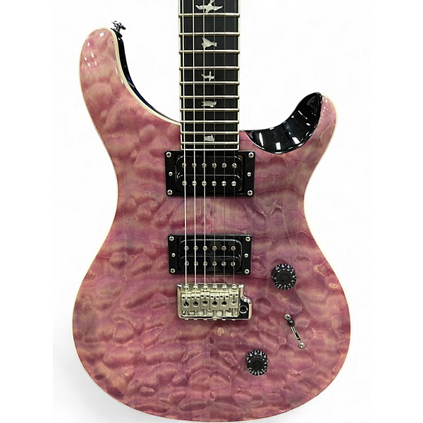 Used PRS SE Custom 24 Quilted Carved   VIOLET Solid Body Electric Guitar
