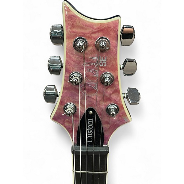 Used PRS SE Custom 24 Quilted Carved   VIOLET Solid Body Electric Guitar