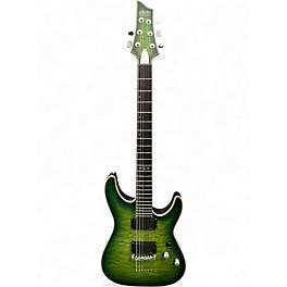 Used Schecter Guitar Research C1 Platinum Emerald Green Solid Body Electric Guitar