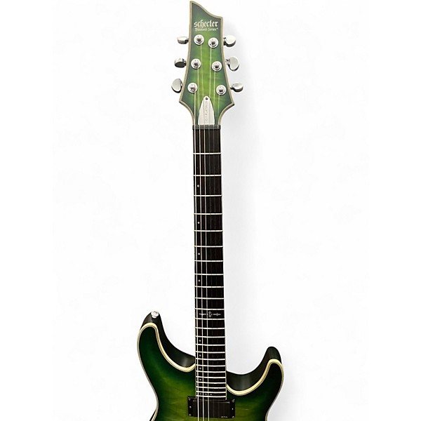 Used Schecter Guitar Research C1 Platinum Emerald Green Solid Body Electric Guitar