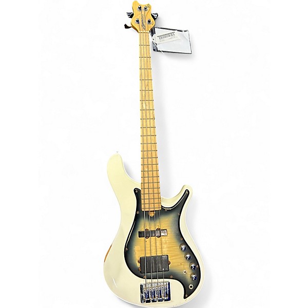 Used Brubaker MJX-4 WHITE Electric Bass Guitar