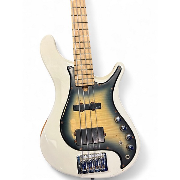 Used Brubaker MJX-4 WHITE Electric Bass Guitar