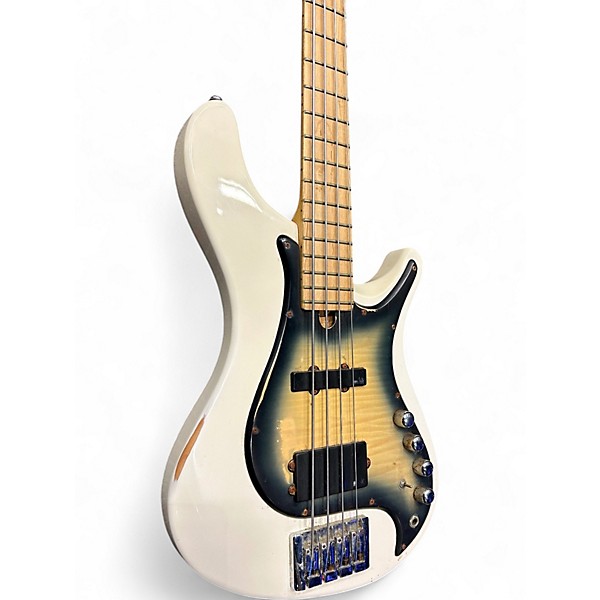 Used Brubaker MJX-4 WHITE Electric Bass Guitar