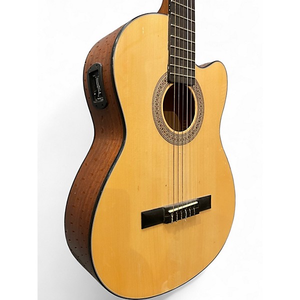 Used Lucero LC100CE Natural Classical Acoustic Electric Guitar