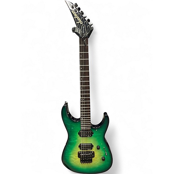 Used 1990s Jackson DINKY REV PROFESSIONAL GREEN BURST Solid Body Electric Guitar