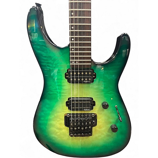 Used 1990s Jackson DINKY REV PROFESSIONAL GREEN BURST Solid Body Electric Guitar