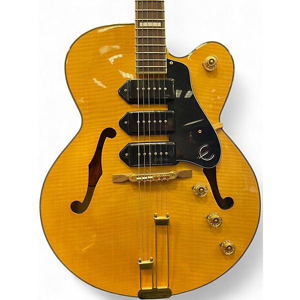 Used Epiphone Zephyr Blues Deluxe Natural Hollow Body Electric Guitar