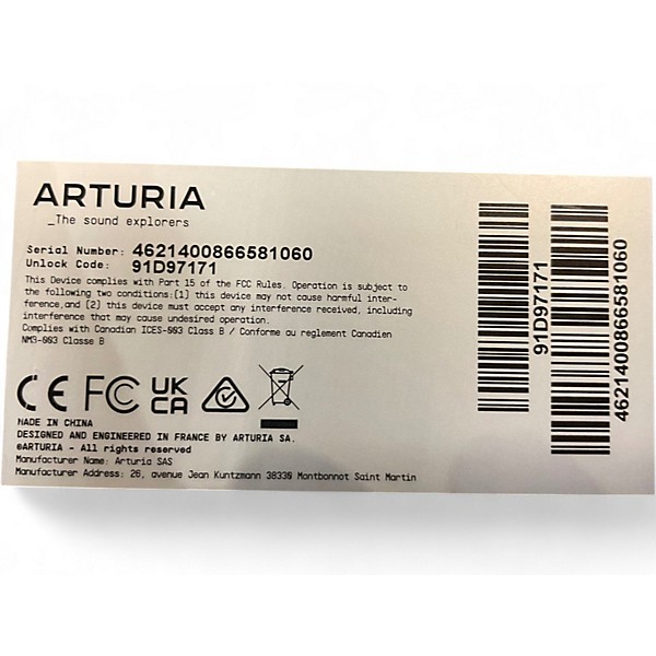 Used Arturia Keystep MIDI Controller