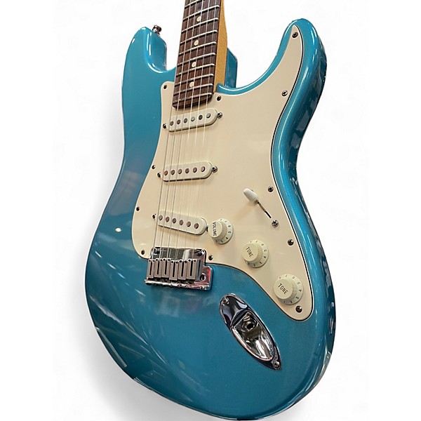 Used Fender 50th Anniversary American Stratocaster blue metal flake Solid Body Electric Guitar