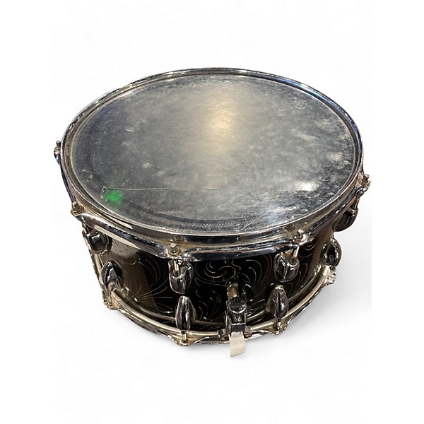 Used Herch 14in Limited Edition Engraved Steel Custom Black Drum