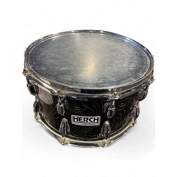 Used Herch 14in Limited Edition Engraved Steel Custom Black Drum