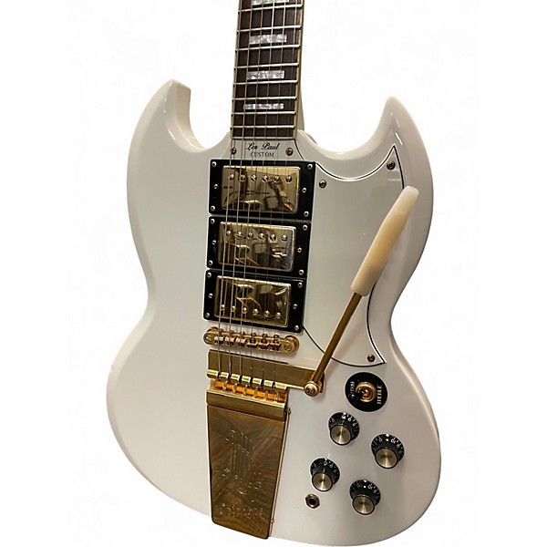 Used Epiphone INSPIRED BY GIBSON CUSTOM 1963 LES PAUL SG Classic White Solid Body Electric Guitar