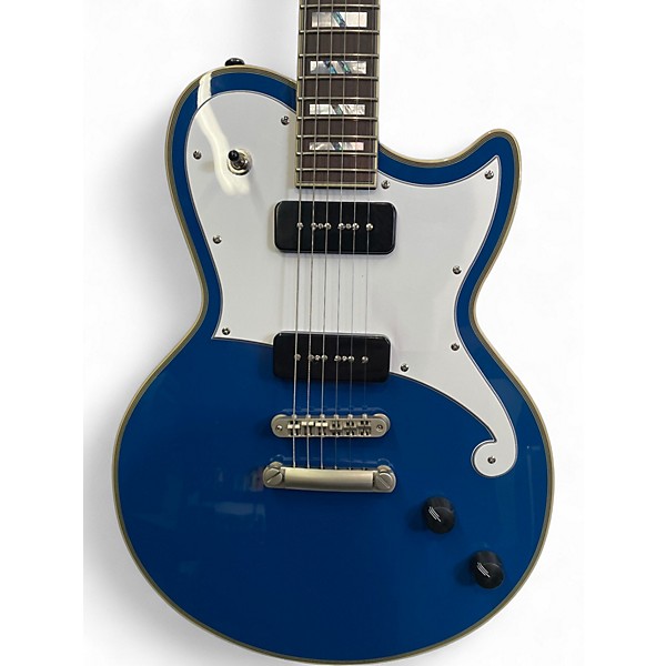 Used D'Angelico Deluxe Atlantic Blue Sapphire Solid Body Electric Guitar
