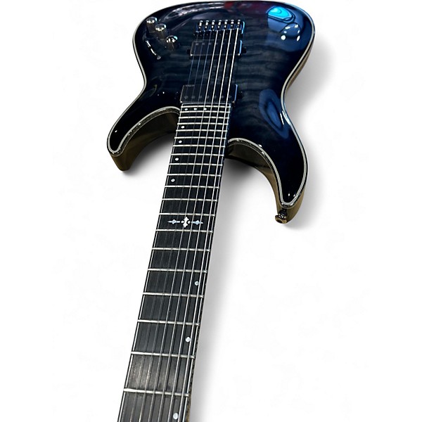 Used Schecter Guitar Research hellraiser hybrid c7 Black Solid Body Electric Guitar