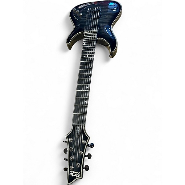 Used Schecter Guitar Research hellraiser hybrid c7 Black Solid Body Electric Guitar