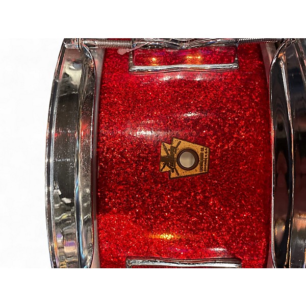 Used Ludwig 5X14 1963 Jazz Festival Snare Red Sparkle Drum