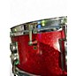 Used Ludwig 5X14 1963 Jazz Festival Snare Red Sparkle Drum