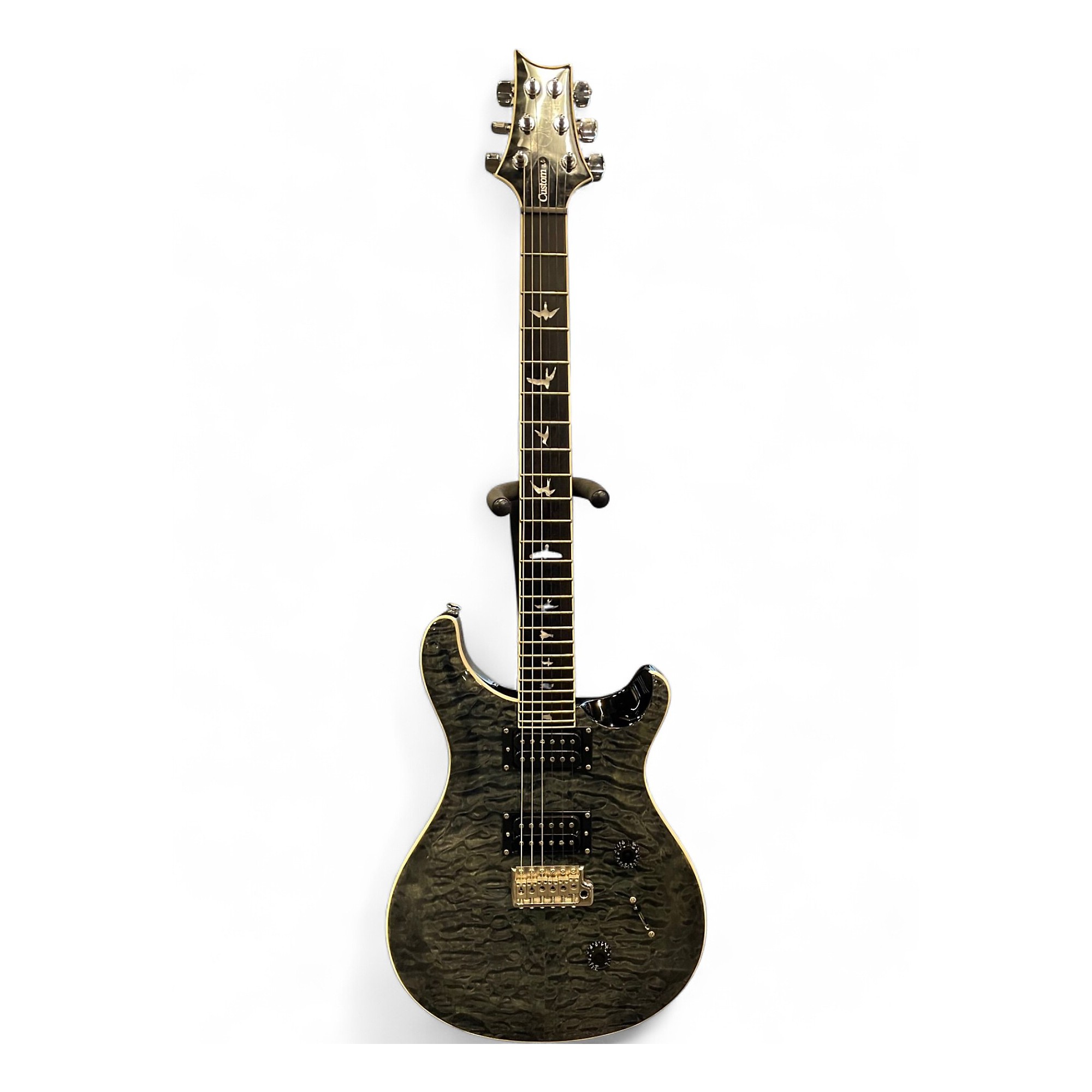 Used PRS SE Custom 24 QUILTED GREY Solid Body Electric