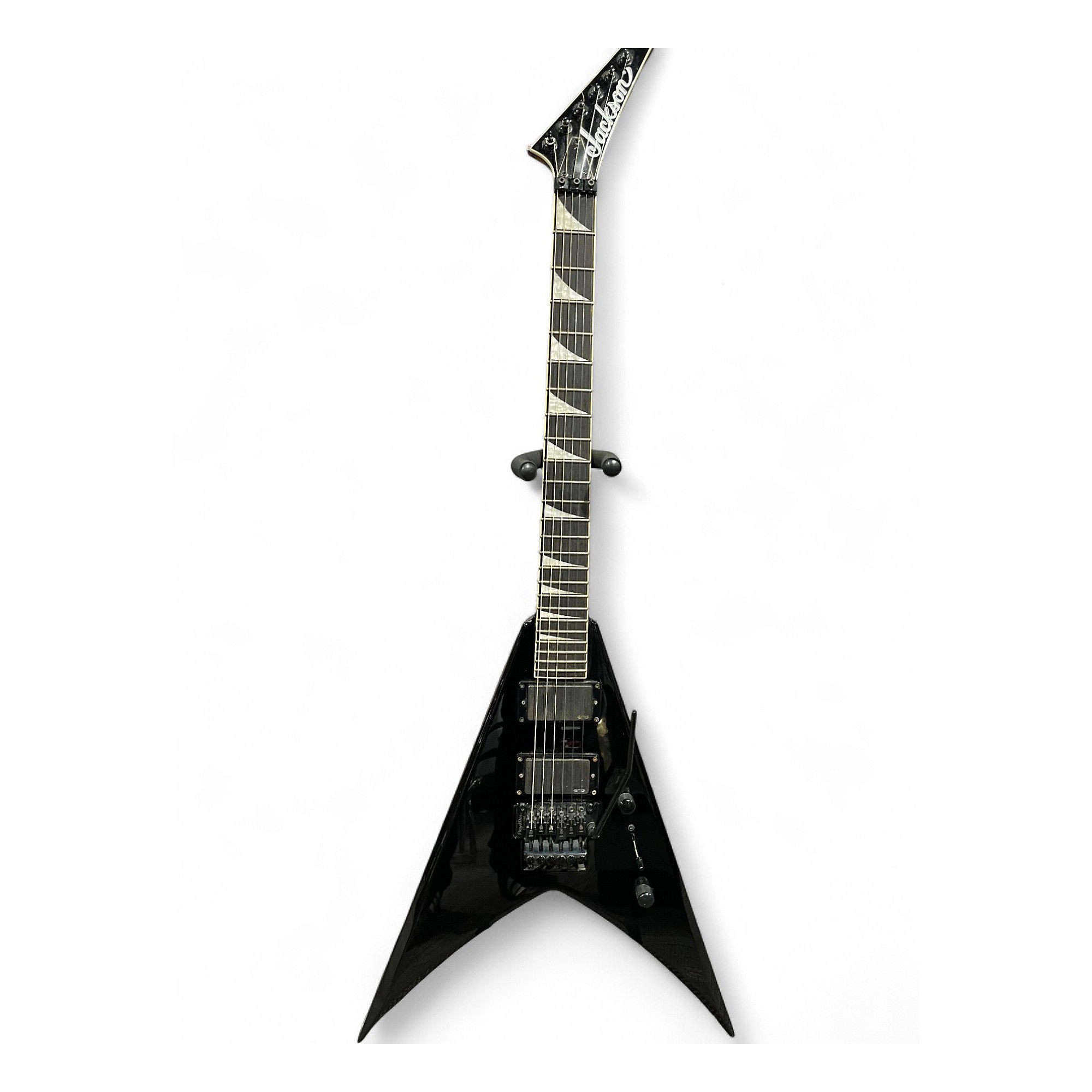 Jackson キングV型エレキギター ブラック Jackson JS King V JS227 KV HT Electric Guitar, 7-String