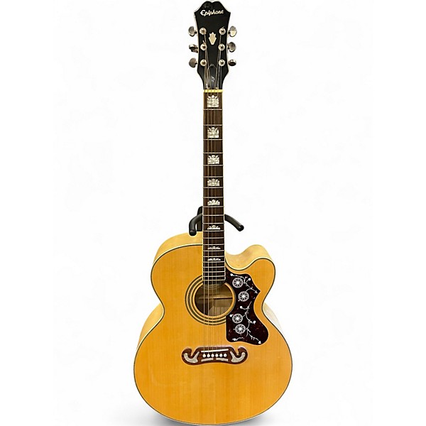 Used Epiphone EJ200CE Natural Acoustic Electric Guitar