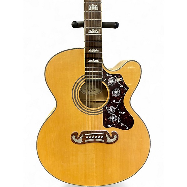 Used Epiphone EJ200CE Natural Acoustic Electric Guitar