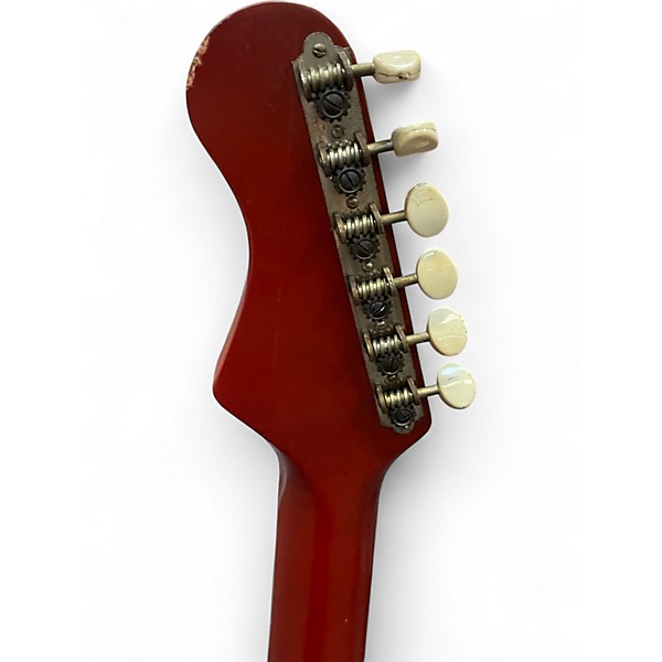 Vintage 1967 Silvertone 1488 Red Solid Body Electric Guitar