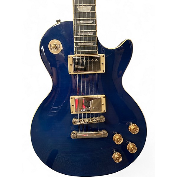Used Epiphone 1960 Tribute Plus Les Paul Trans Blue Solid Body Electric Guitar