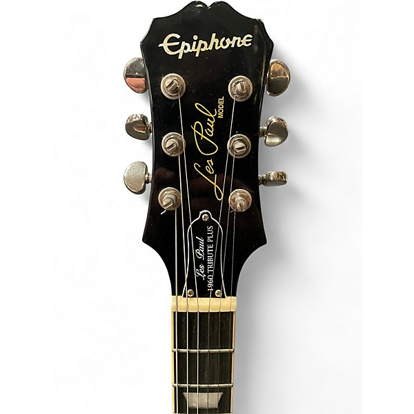 Used Epiphone 1960 Tribute Plus Les Paul Trans Blue Solid Body Electric Guitar