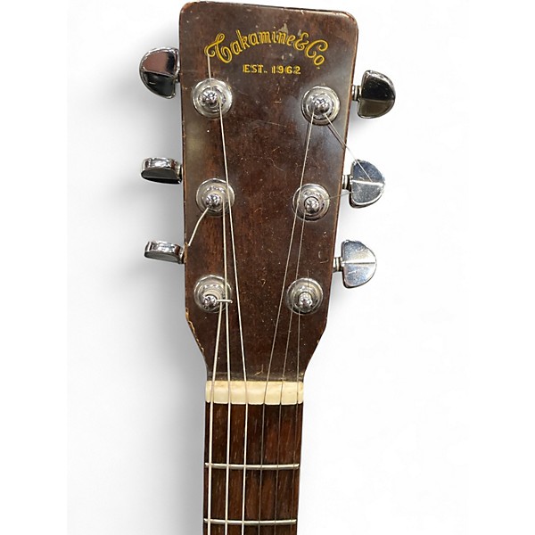 Vintage 1980s Takamine f-307 Natural Acoustic Electric Guitar