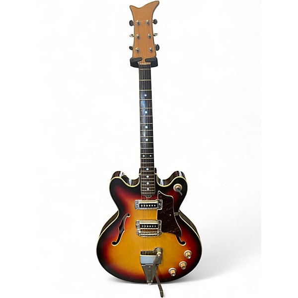 Vintage 1960s Silvertone EP-11T Sunburst Hollow Body Electric Guitar