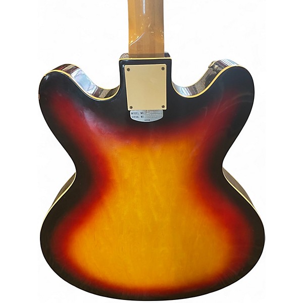 Vintage 1960s Silvertone EP-11T Sunburst Hollow Body Electric Guitar