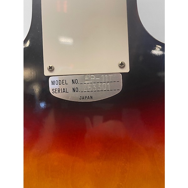 Vintage 1960s Silvertone EP-11T Sunburst Hollow Body Electric Guitar