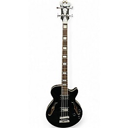 Used D'Angelico Premier Series DAPBASSBKCSPO HOLLOW BODY BASS Black Electric Bass Guitar