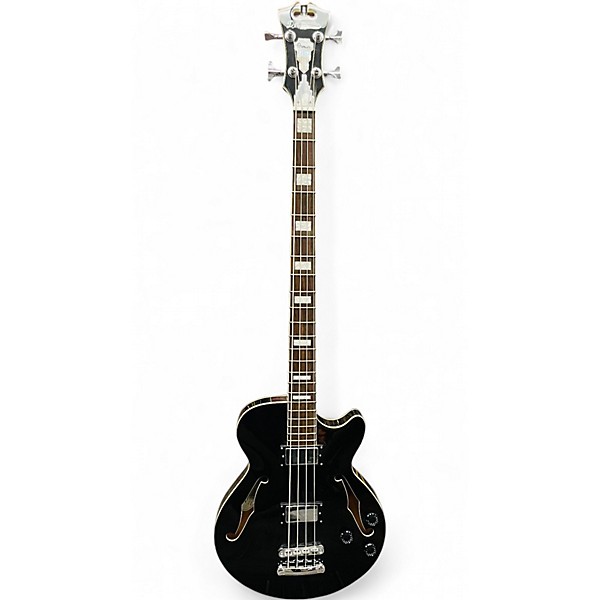 Used D'Angelico Premier Series DAPBASSBKCSPO HOLLOW BODY BASS Black Electric Bass Guitar