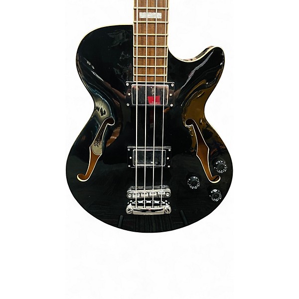 Used D'Angelico Premier Series DAPBASSBKCSPO HOLLOW BODY BASS Black Electric Bass Guitar