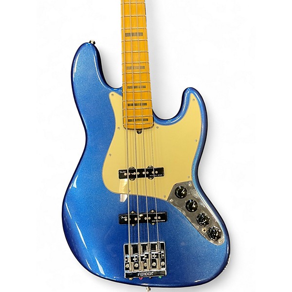 Used Fender American Ultra Jazz Bass COBRA BLUE Electric Bass Guitar