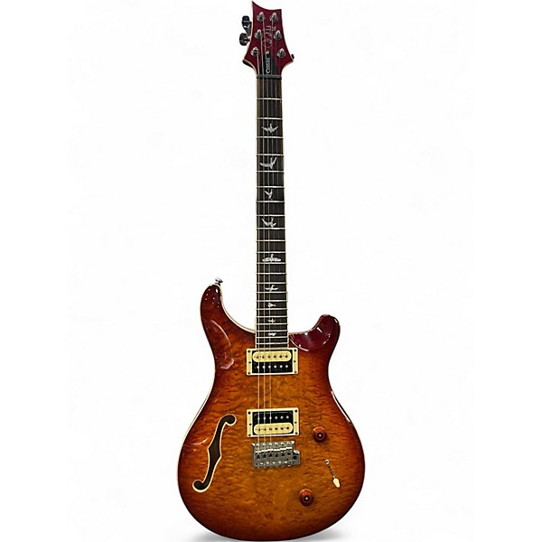 Used PRS SE Custom 22 Semi-Hollowbody Quilt Amber Burst Hollow