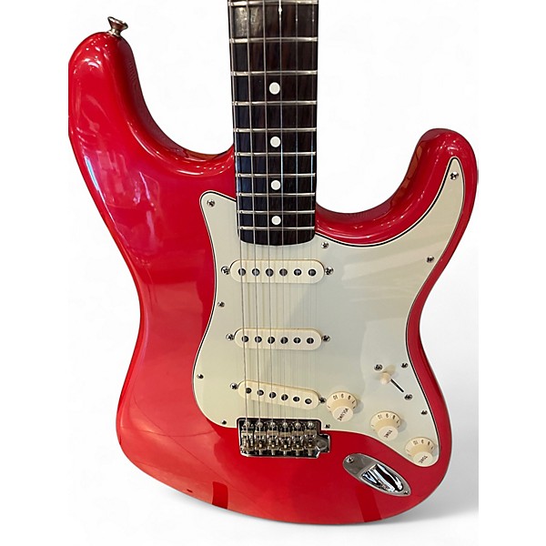 Used 2004 Fender Mark Knopfler Signature Series Stratocaster Fiesta Red Solid Body Electric Guitar